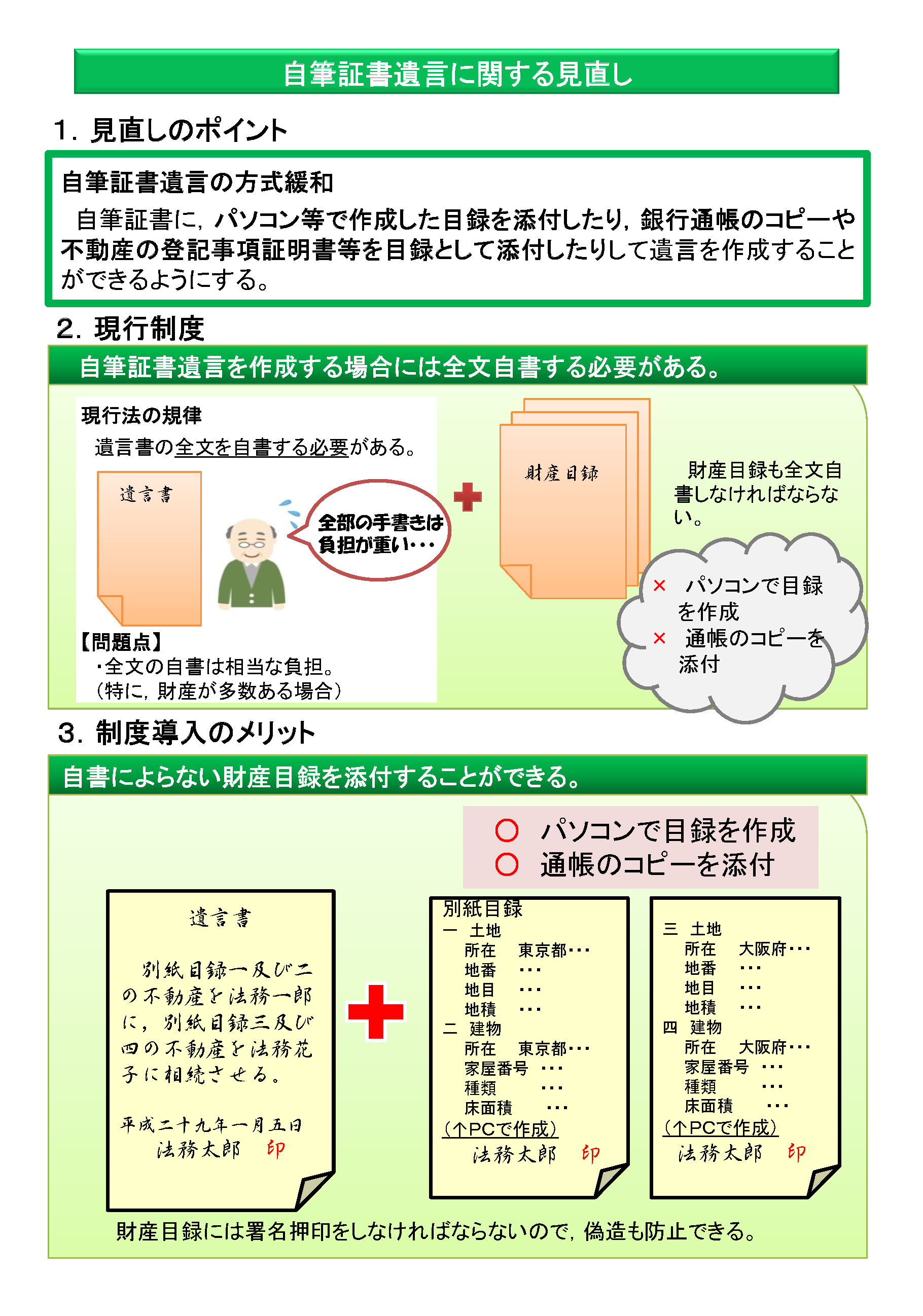 自筆証書遺言の方式が変わりました 長野県松本市の司法書士法人 鎌崎 新村事務所